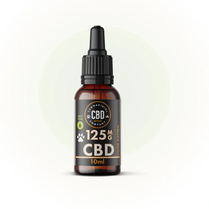 Kattenflesje met pipet: 125 mg CBD in MCT-olie, 10 ml